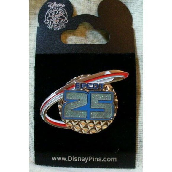 Walt Disney World Epcot 25th Anniversary Logo Spaceship Earth Monorail Pin - Picture 2 of 2